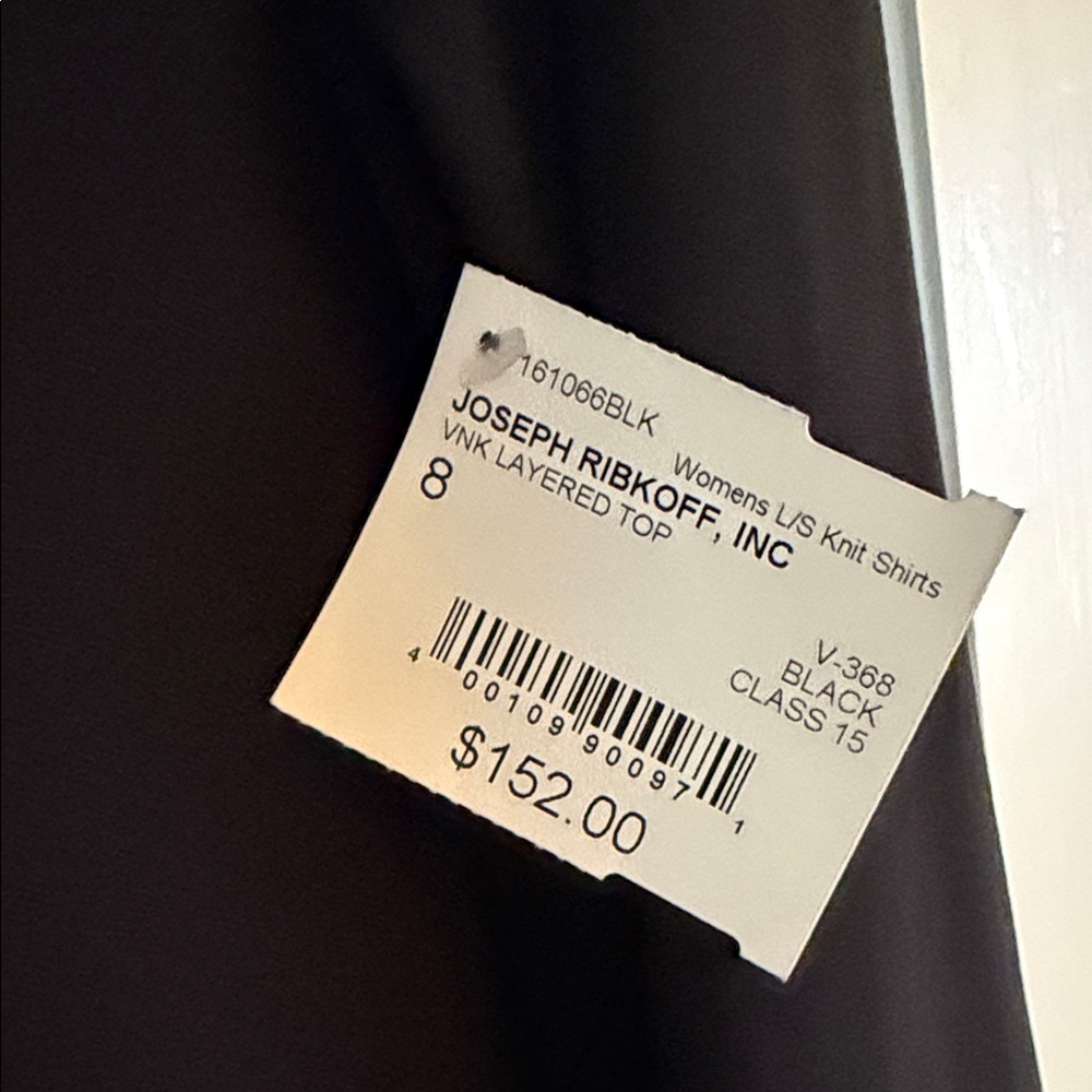 Joseph Ribkoff Black V-Neck Tunic - Picture 3 of 8